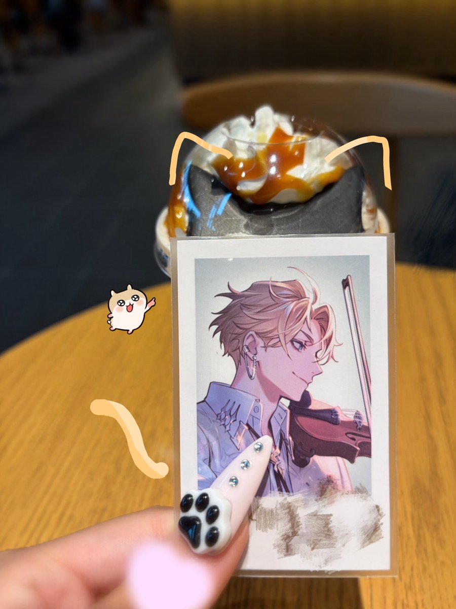 Rano1v2's tweet photo. スタバの猫耳フラペ飲んできた(  > ·̫ <)👍🏻
かわいい ( ꈍ꒳ꈍ)♡
#タイガみて  #タイガ日和 https://t.co/XMMoiVuoxA