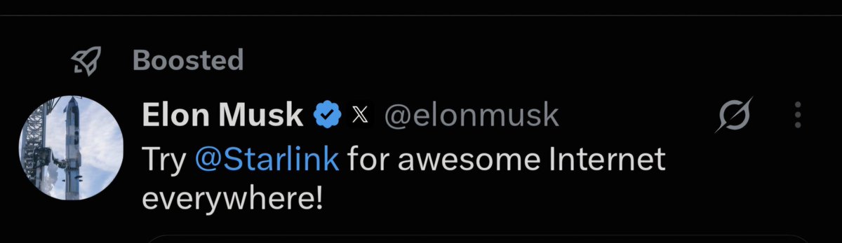 bnitin2010's tweet photo. @elonmusk @Starlink The desperation of a Trillianaire!! He has to boost his own tweet in his own platform for his security threat projects like Starlink. https://t.co/bqBufPGPEn