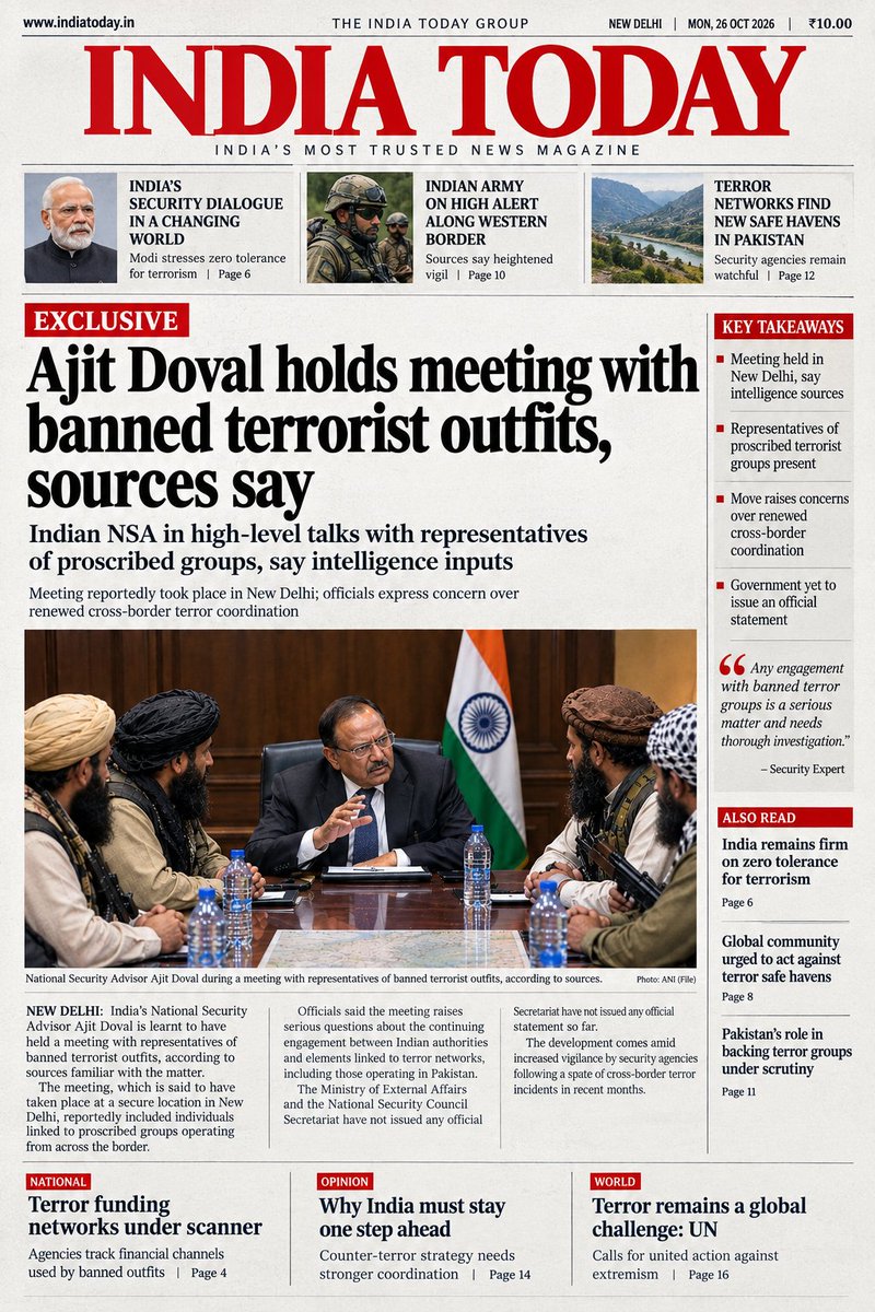 indiantiwari011's tweet photo. 🚨@htTweets &amp; @IndiaToday have confirmed that Ajit Doval India’s NSA, held a meeting with the leadership of Int'l Banned Terrorists #TTP and #BLA.

Does the BJP want to get India placed on the FATF grey list?

Only Congress Can Save My India.BJP is a Security Threat.

@arvindojha https://t.co/ODzvhkr7pH