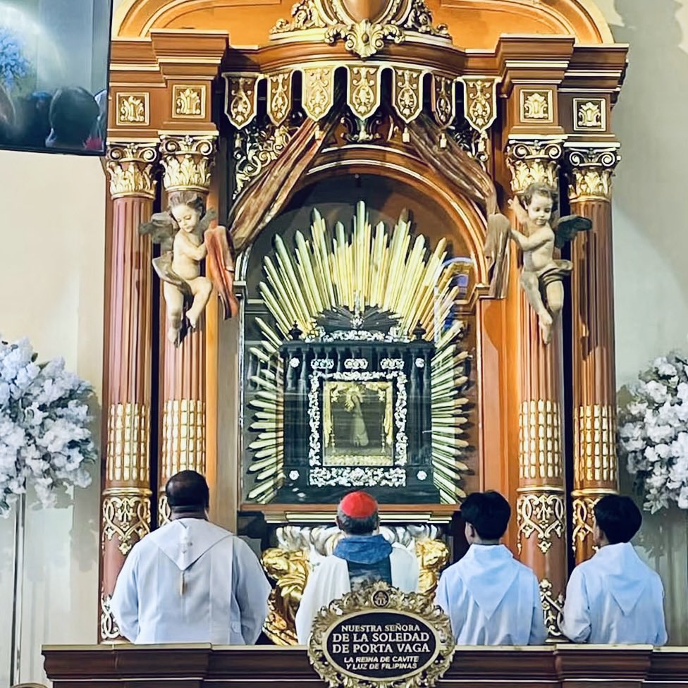 YMACmomqpm's tweet photo. Diocesan Shrine of Our Lady of Solitude of Porta Vaga – San Roque Parish | Cavite City - 9am Holy Mass, Sunday, October 25, 2026
¡Viva la Virgen! ¡Viva!!!
¡Viva la Reina de Cavite!
¡Viva la Luz de Filipinas!
#YAC #YMAC #WordInUs
#PrayAlways #OnlineMissionary
#YACproductions https://t.co/EgYBU60ohf