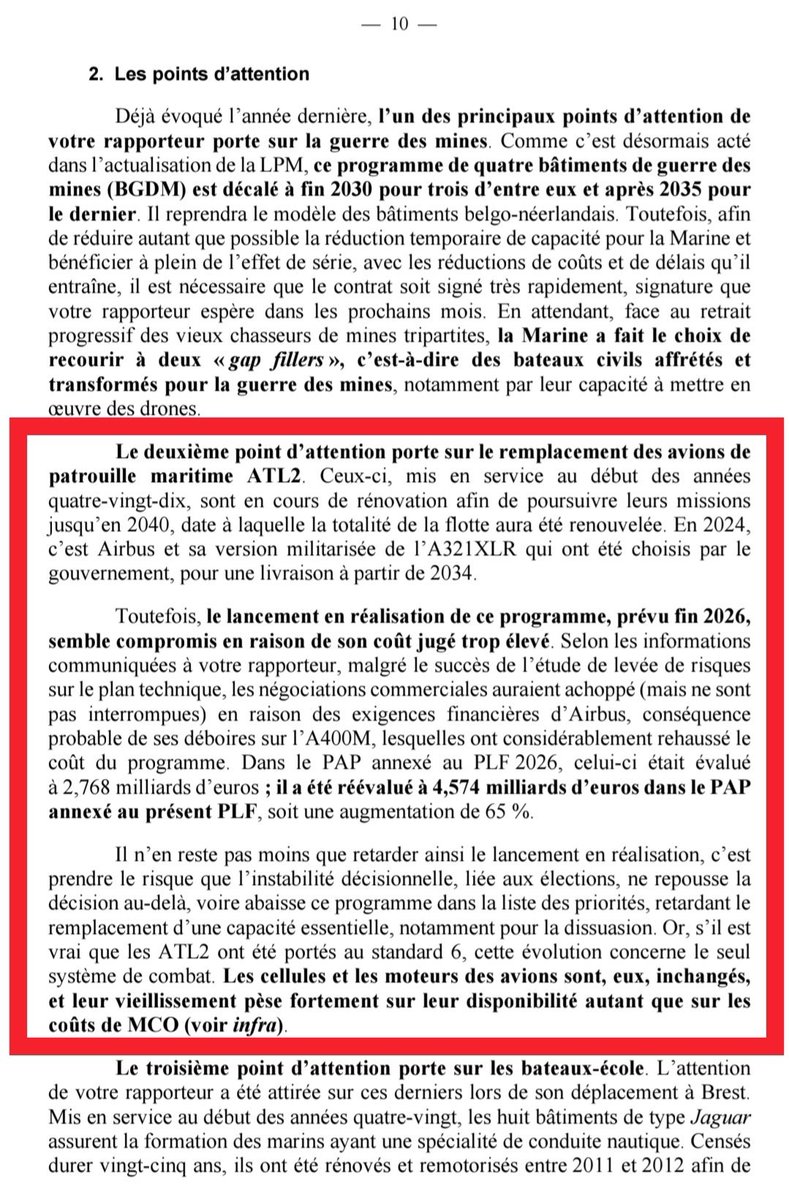 top_force's tweet photo. ⚓️✈️ #PATMAR @MarineNationale Point de situation  programme de remplacement des Atlantique ATL2R. Par le rapporteur du budget de la Marine le Député du Var (83) Yannick Chenevard @ychenevard83 sur la version militarisée Airbus A321XLR réévaluée à 4,574 milliards €, soit 65% de+ https://t.co/mvdtv29mUV
