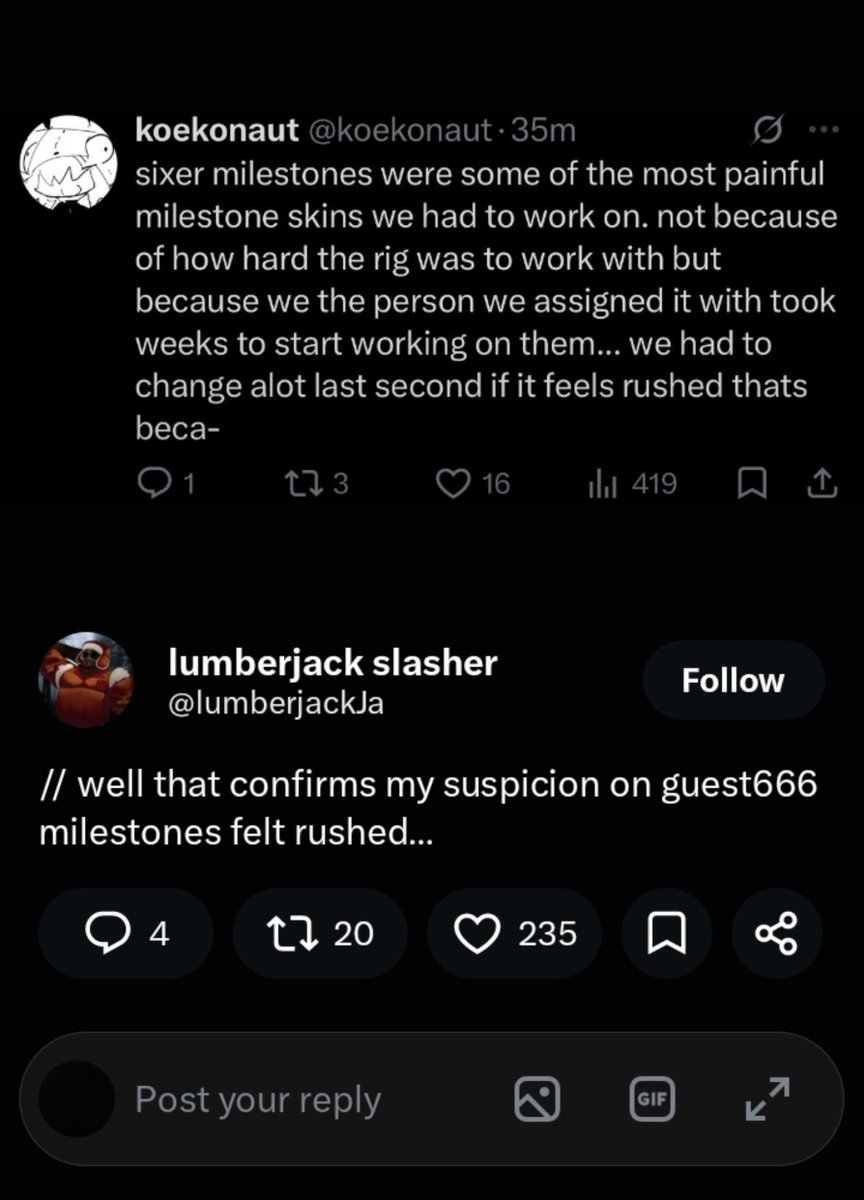 Raks_azl's tweet photo. @neotrap75 Well duh, cause the worker who worked on sixer milestone took WEEKS before starting the job, and because of that it was very rushed and incomplete.

So whoever supposed to make sixer milestone, fuck you bro https://t.co/KGcznEKe7h