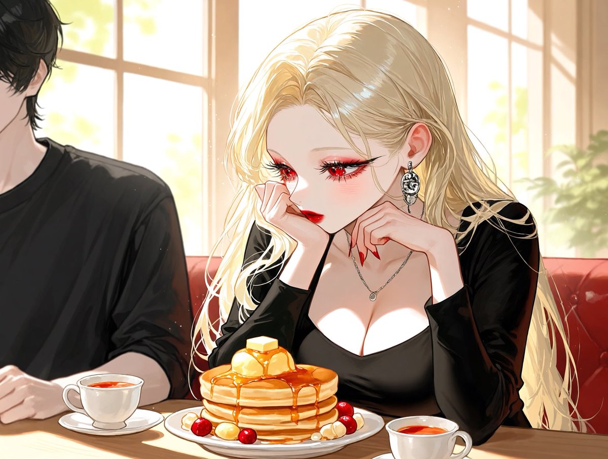 blacks_0420's tweet photo. 今日はパンケーキとフルーツティー食べてきたよ🥞🫖 https://t.co/1Aj4WAPxSx