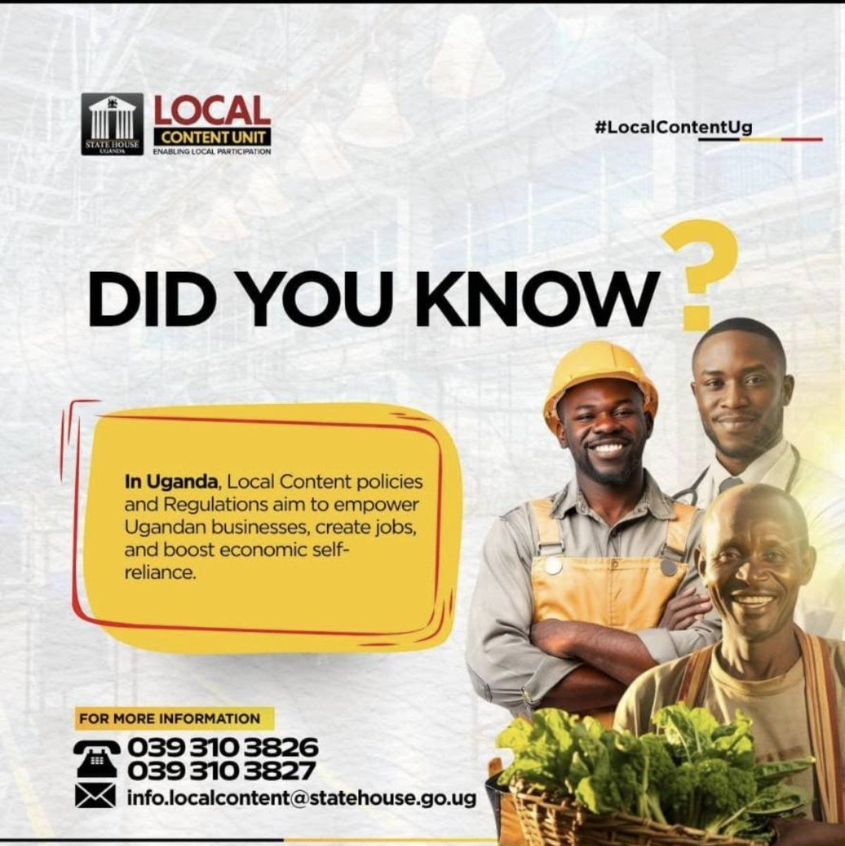 katwiireMolly's tweet photo. The @SH_LocalContent  monitors and enforces policies and regulations that empower local Ugandan businesses, stimulate domestic job creation, and accelerate national economic self-reliance. #LocalContentUg https://t.co/sj0vUp3ibU