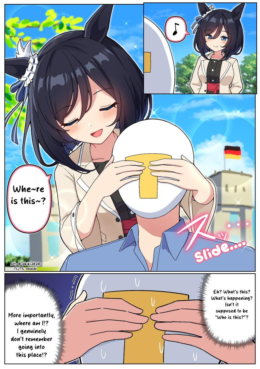 AkashiYoshiyama's tweet photo. #AkashiTL
Art by Takiki2828

"Whe~re is this~?"

#ウマ娘 #Umamusume #ウマ娘英訳 #UmaTranslations #エイシンフラッシュ #EishinFlash https://t.co/WOI8g8aTGw