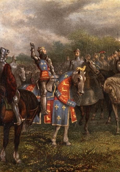 Anglo_1878's tweet photo. Happy Saint Crispin's Day 🏴󠁧󠁢󠁥󠁮󠁧󠁿

On this day in 1415, English forces led by one of our greatest warrior Kings, Henry V, defeated a much larger French force at the Battle of Agincourt. https://t.co/6VeEGkAXIn