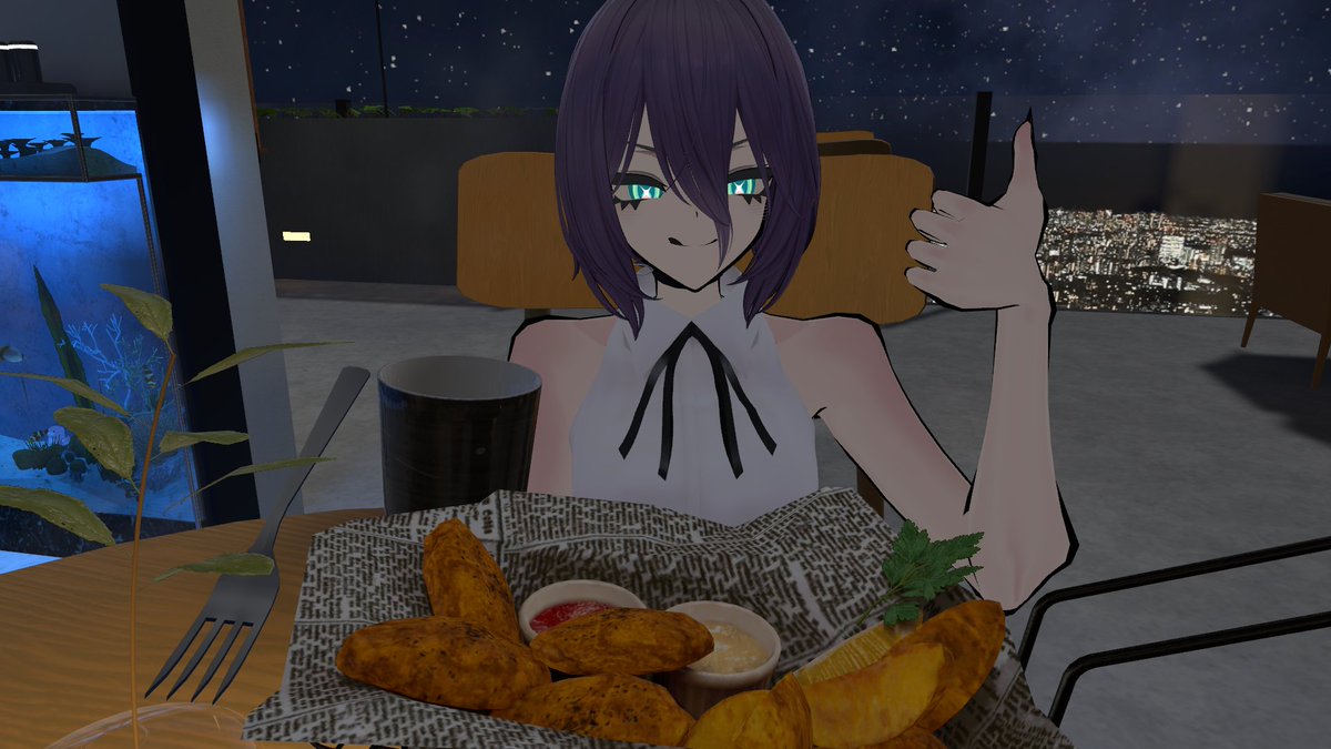 makotac0's tweet photo. Last night I visited the Cafe_Bar徒然! It was a chill and cozy rooftop cafe. Food, Drinks, and Nice Vibes.
#SIUSIU3D #Cafe_Bar徒然 #VRChat️ https://t.co/QOCpJmwlDj