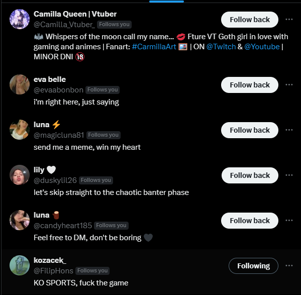 theHonza13's tweet photo. I dont know any of those people expect @FilipHons , also why are the other 5 only girls what should i do? https://t.co/mb5UA4PvUu