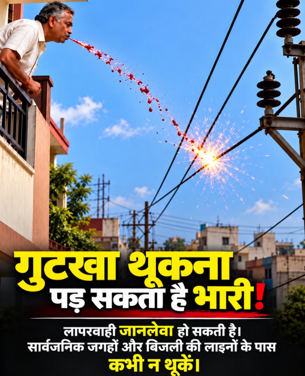 KanpuriyaFeed's tweet photo. किसी की भी दर्दनाक मौत अच्छी नहीं होती, लेकिन गुटखा खाकर जगह-जगह थूकने वालों को भी यह समझना चाहिए कि उनकी आदत दूसरों के लिए कितनी परेशानी पैदा करती है।

लिफ्ट हो या सीढ़ियों का कोना, सड़क हो या बस स्टॉप… हर जगह लाल पीक के निशान छोड़ देना आखिर कैसी मानसिकता है?

बाइक चलाते हुए सड़क पर थूकना, पीछे आने वालों की परवाह न करना, सार्वजनिक जगहों को गंदा करना और यहां तक कि किसी के घर मेहमान बनकर जाकर उसके वॉश बेसिन को भी पीक से गंदा कर देना—क्या यही सभ्यता है?

गुटखा खाना किसी की निजी पसंद हो सकती है, लेकिन अपनी गंदगी दूसरों पर थोपना किसी का अधिकार नहीं है।

सफाई कर्मचारी आपकी गंदगी साफ करने के लिए नहीं, व्यवस्था को स्वच्छ रखने के लिए होते हैं।

याद रखिए, सभ्यता आपके कपड़ों, पैसे या पद से नहीं, बल्कि इस बात से पहचानी जाती है कि आप दूसरों के लिए कितनी जिम्मेदारी और सम्मान रखते हैं।

गुटखा खाइए या मत खाइए, लेकिन सार्वजनिक जगहों को अपना थूकदान मत बनाइए।

स्वच्छता सिर्फ सरकार की जिम्मेदारी नहीं, हर नागरिक का कर्तव्य है। 🙏