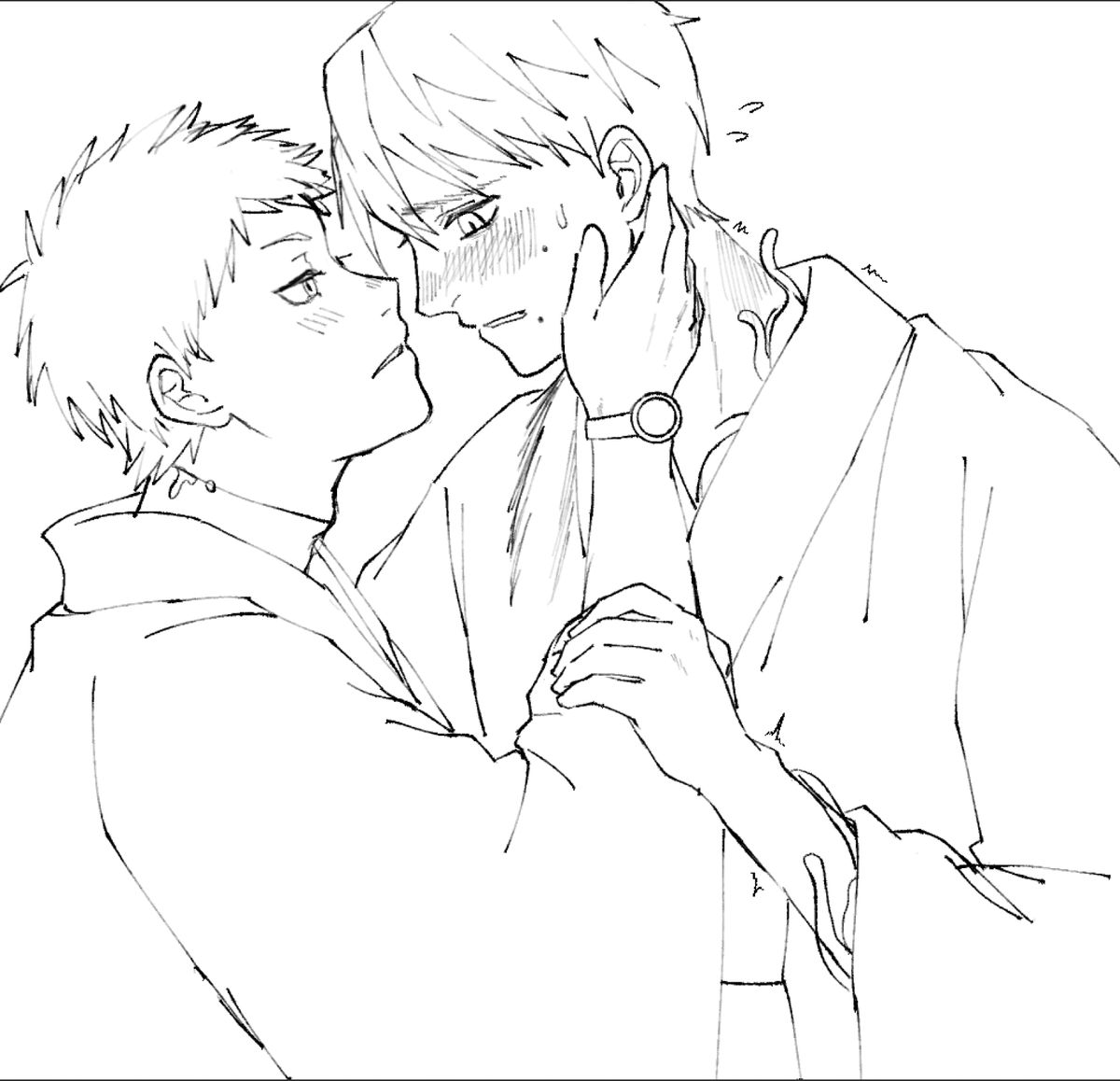 NatTOU_nOutou's tweet photo. ナツよし(ヒカよし)WIP〜〜〜〜♡
ケツ叩いて応援して〜ん♡（瀕死）
納得いかなすぎてボツになりそうだわ〜〜〜〜ん♡
助けてぇ〜〜ん♡ https://t.co/PFYT4OeQjh