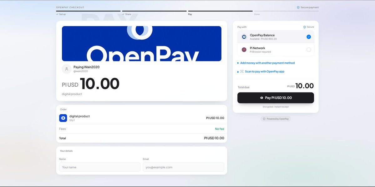 OpenPayTeam's tweet photo. 🚀 Meet OpenPay QR Pay! 💙@PiCoreTeam 

💳 Create payment links. 📲 Share your QR code. 💰 Get paid with ease!

With OpenPay QR Pay, businesses and creators can set up payments, share checkout links, and let customers pay using your openpay balance and your pi-network  balance https://t.co/0OVVbNfc7v