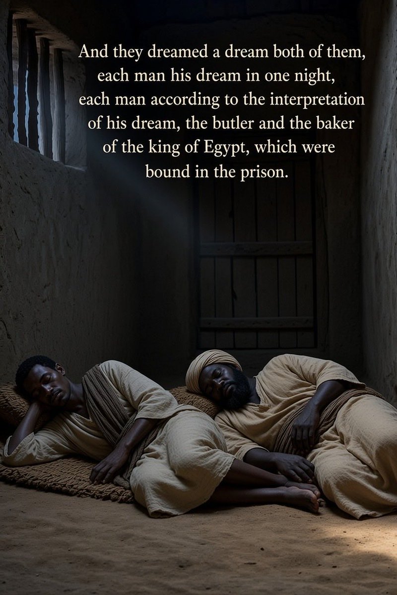 AlphaMarkOmega's tweet photo. One verse at a time, from Genesis to Revelation.

Genesis 40:5

Bound in prison, their dreams speak at night.

Share the Journey - Infinite ♾️ Truth.
#BibleArt #BibleVerse #ChristianArt #Scripture #AlphaMarkOmega

01178

Created with Grok | Crafted in Tradition &amp; Light ✨ https://t.co/hbNe9ooG9L