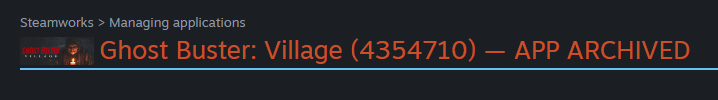 _ZVGAMES's tweet photo. Unfortunately, Steam has archived Ghost Buster: Village without providing any explanation.

I'm doing everything I can to resolve this issue and restore the game as soon as possible.

I sincerely apologize for the inconvenience and appreciate your patience and support. https://t.co/qOwyZdpMbB