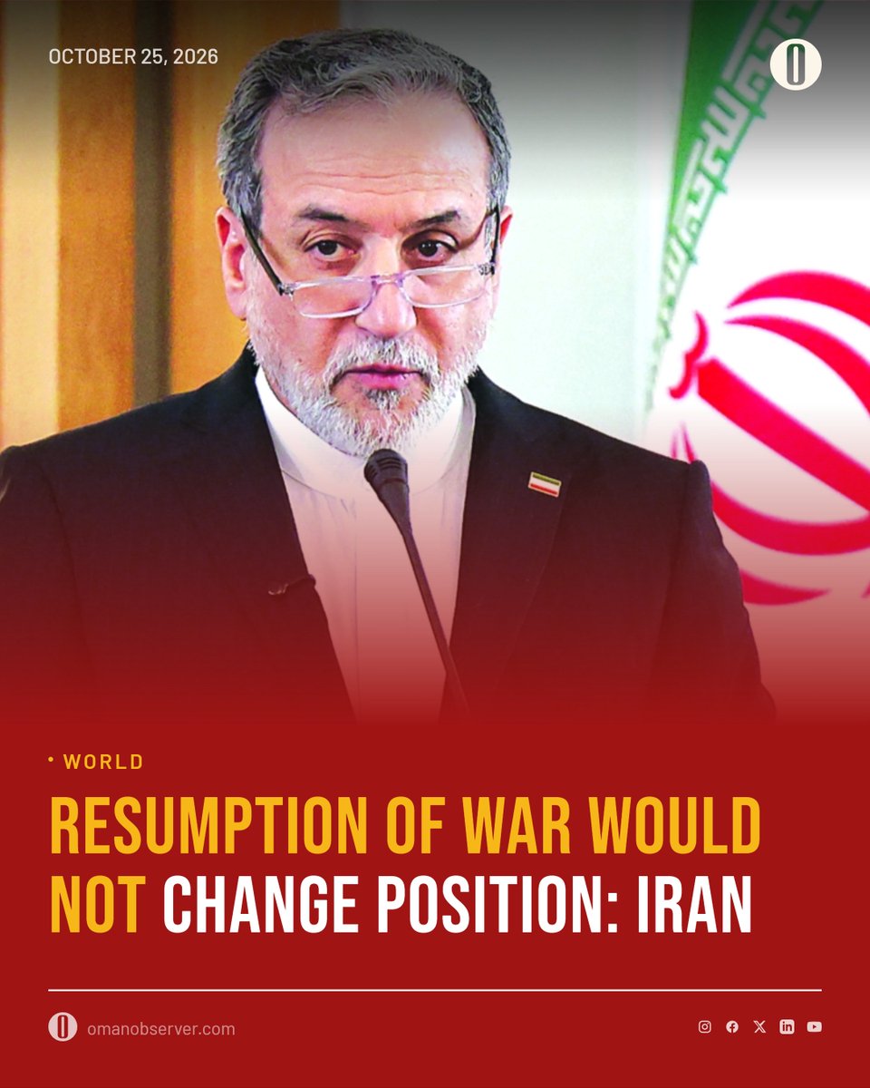 OmanObserver's tweet photo. The remarks come as President #DonaldTrump said on Friday that Washington "may do another little Epic Fury," referring to the US-Israeli campaign against Iran that began on February 28.
#IranWar #OmanObserver 
https://t.co/ZFQ4KTh5Dz https://t.co/SNnapQeBch