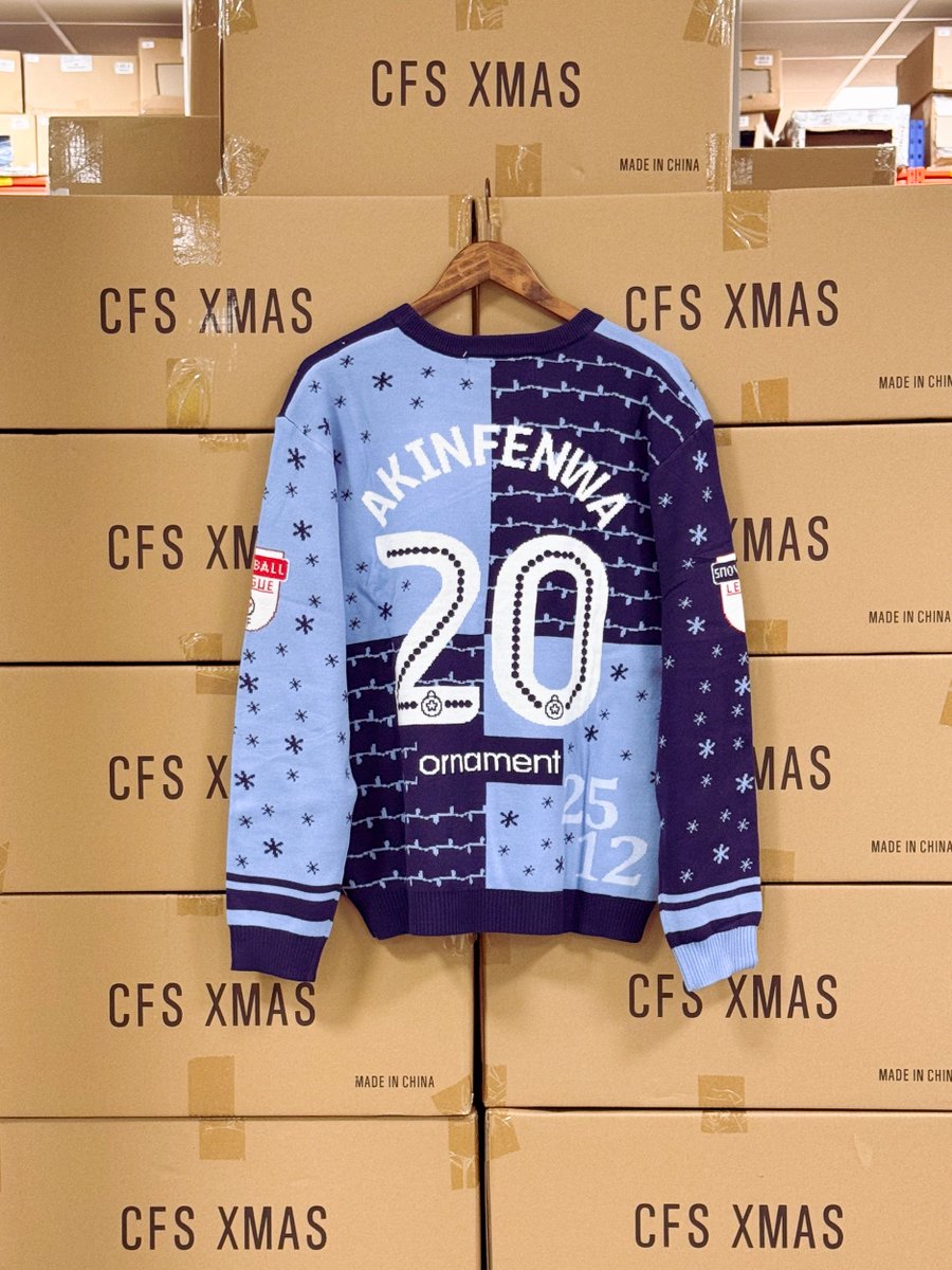 classicshirts's tweet photo. 🎅🎄🎁⛄ It's time to reveal our new Christmas jumpers...

Next up we have our Akinfenwa #20 Boxing Day Christmas Jumper!

Dropping at 12pm (UK Time) on October 28th. https://t.co/MHana9A212