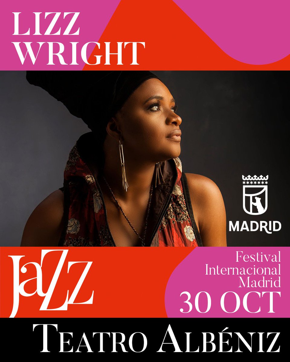 FestJazzMadrid's tweet photo. 🎷 Lizz Wright en #JAZZMADRID2026: una de las voces imprescindibles del jazz, soul y gospel actual presenta en el ciclo Villanos del Jazz su proyecto 'Nearness'.

📅 30 oct
⏱️ 20:30 h
📍 Teatro Albéniz
🎟️ Entradas en 🔗 https://t.co/aSFaGBzcXn https://t.co/cSYEspDYgS