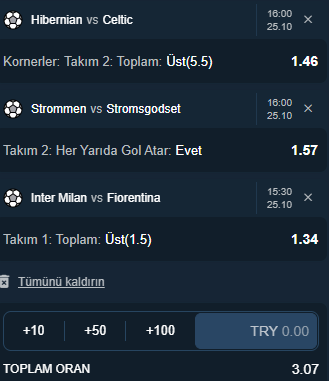 TipsMarcelo's tweet photo. ⚽️SABAH SEANSI⚽️

🇮🇹 Inter – Fiorentina | Inter 1.5 gol üstü

Inter'in kadro kalitesi ve iç saha avantajıyla bu maçta iki gol atabileceğini düşünüyorum. 

🏴󠁧󠁢󠁳󠁣󠁴󠁿Hibernian – Celtic | Celtic 5.5 korner üst

Celtic'in oyun üstünlüğünü alarak rakip kalede baskı kurmasını ve bu baskının kornerlere yansımasını bekliyorum.

🇳🇴 Strømmen – Strømsgodset | Strømsgodset iki yarıda da gol atar

Strømsgodset'in şampiyonluk için saldıracağını, saldırdığı noktada da iddiasız rakibine iki devrede de skor üretebilecek hücum gücüne sahip olduğunu düşünüyorum. 

https://t.co/PxH9QSAG3r