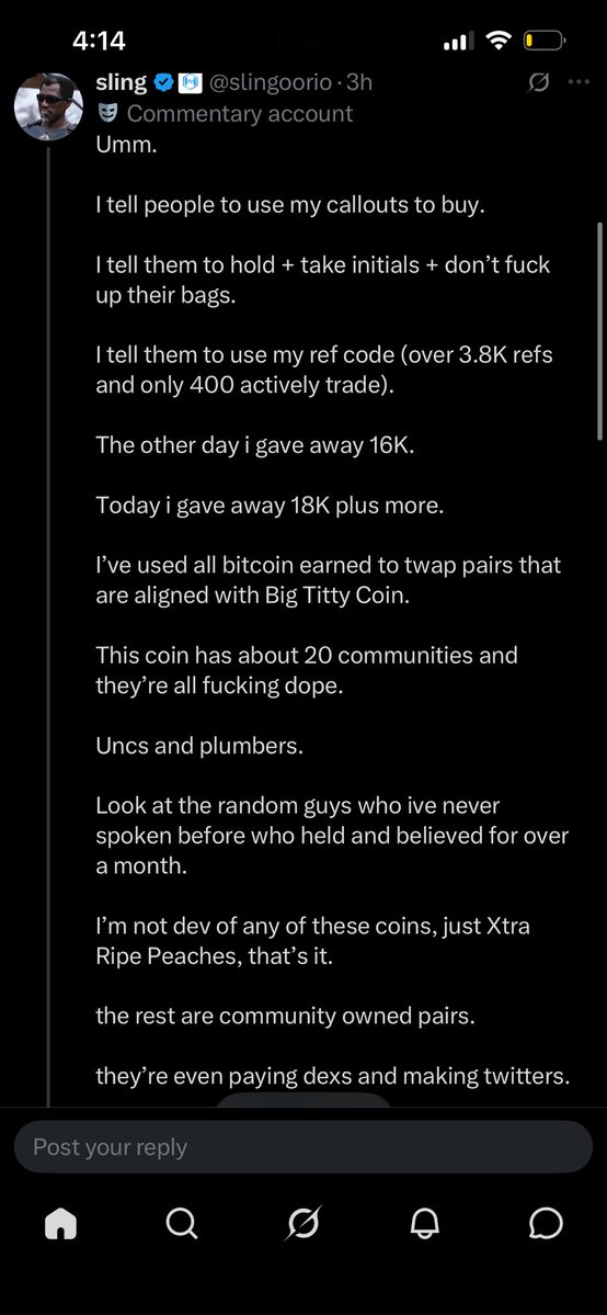 KeneArel's tweet photo. Name me one KOL rn that is actively giving back to his community like @slingoorio 

Especially in this “Bear Market” 

The Bears are scared https://t.co/Gwbc62xyzk
