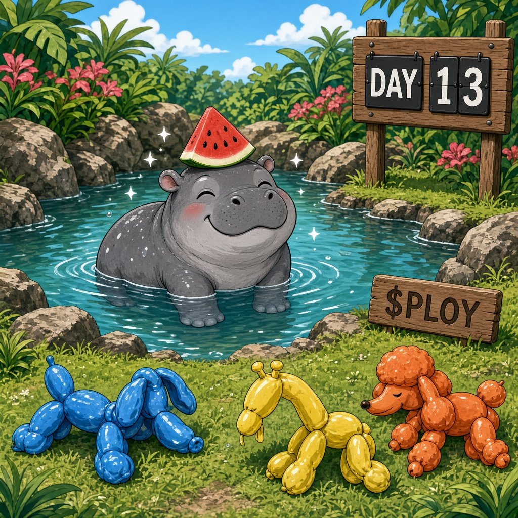 DizzyMCSOL's tweet photo. $Ploy 

Most animal memes die in 48 hours.

Ploy is on day 13. 🦛

Quick recap for anyone late:

🦛 She's a real young hippo at a zoo in Thailand. Her name means "gem"
📺 Her clip has 21.8M TikTok plays and 63M Facebook reel views
👀 The zoo noticed us. They tagged our fan page in their TikTok Story, and their Facebook post asking fans to share clips features a Ployer's visit photo
🍉 Ployers keep visiting her IRL with watermelon
🤝 Talks with the zoo have started. Nothing final, and I'll only say more when it's real
🎮 A Ploy game is in the works. Soon...
🏆 0.2 SOL meme prize on repeat. No paid groups, just people who love this hippo

Moo Deng opened the door, and her little sister Ploy is walking right through it. 💕

The market is red and we're still building on a weekend. Still early, and still thin, so size accordingly.

CA: 39fzweMMY4DRAgBQN61jbMGRoa2RBFTjAY3Vg95Epump

NFA, DYOR.
- Diz
#Solana #PLOY #Ployers $MOODENG #100x #hippo
#kol