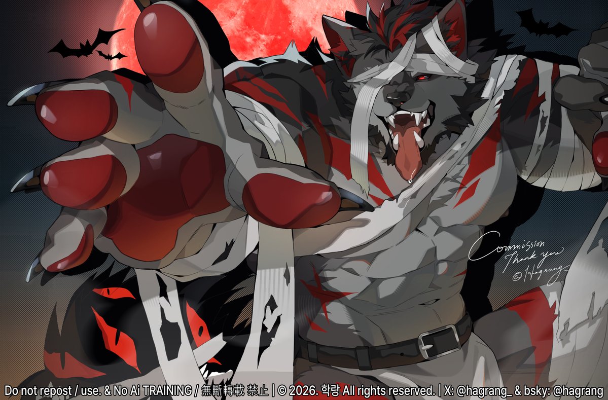 gokgo123's tweet photo. "'Tis a strange era when monsters dress as monsters for amusement. Alas, I've run out of cloth."

🎨 Artist: @Hagrang_  🐺 https://t.co/axh2Z0Z8Oo