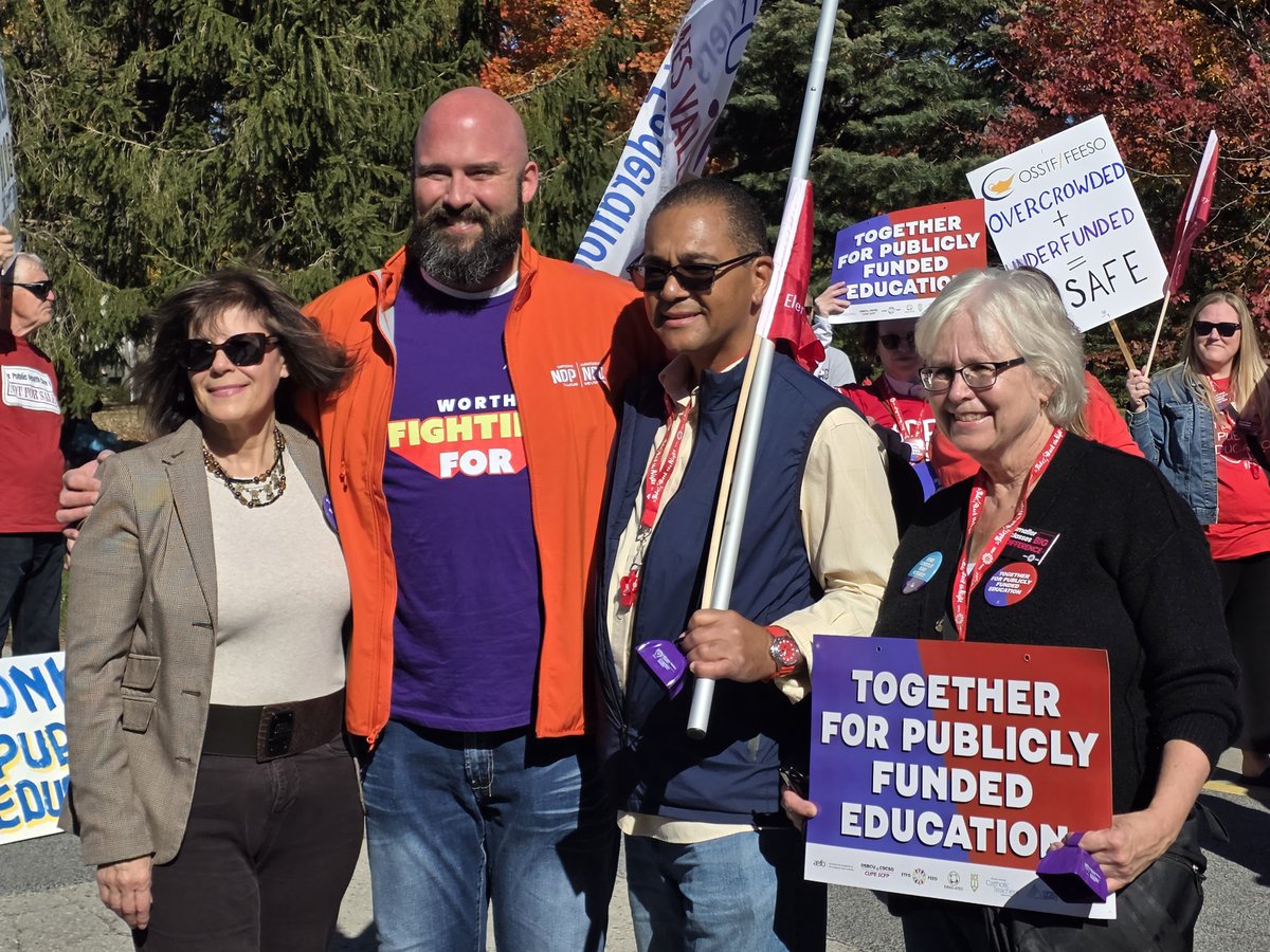 osbcucscso's tweet photo. At London's rally, the crowd showed up. The speakers delivered. The message was impossible to ignore. Today's rally is just the beginning. The real work starts when we leave here. Let's keep organizing, mobilizing, and fighting together. #OntEdUnited #OntEdSolidaire https://t.co/HkyGNIyZQY