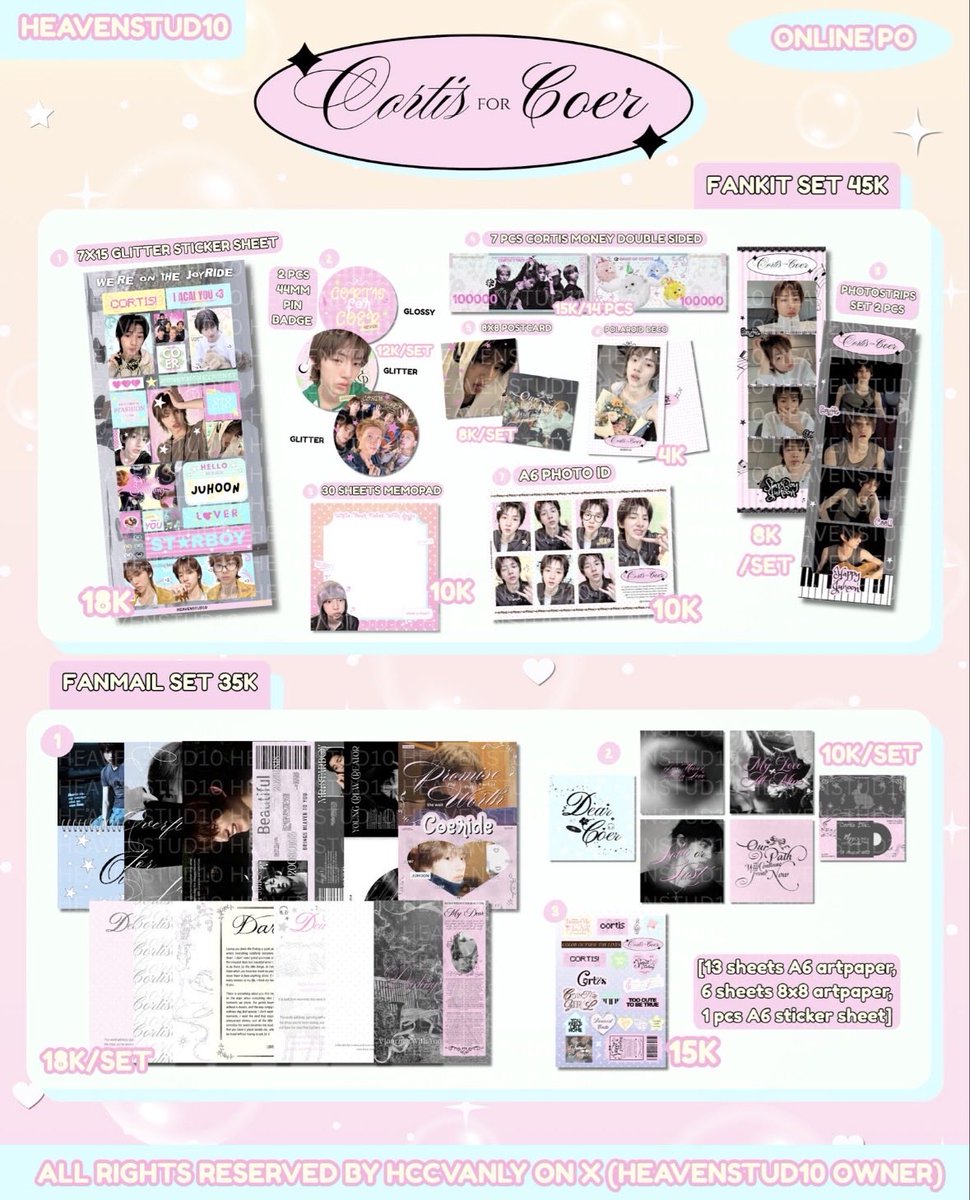hosh1moshi's tweet photo. @vampheeoc james + juhoon fankit set,fanmail set https://t.co/ODvO1ol6FB
