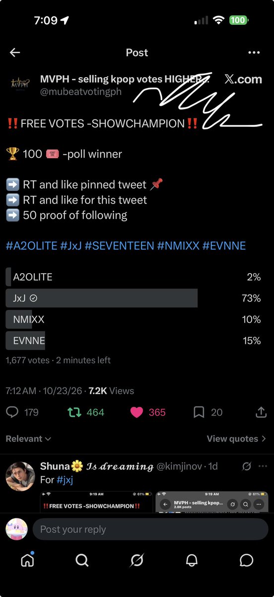 kirbythemedd's tweet photo. @mubeatvotingph #JxJ #SEVENTEEN https://t.co/RdATziRPUw