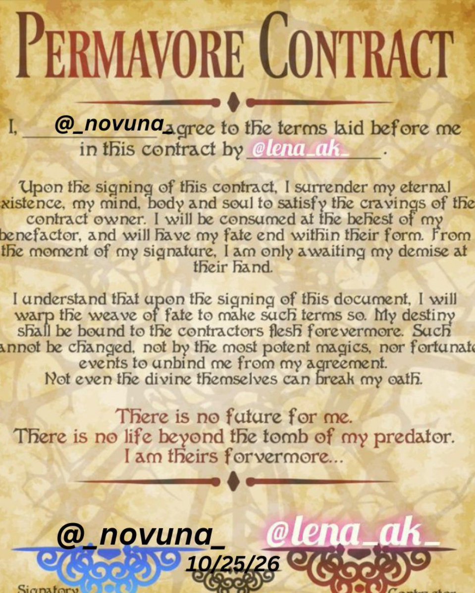 lena_ak_'s tweet photo. @_novuna_  She was very cute, she wanted to get tempvore but I gave her the wrong contract a permavore ; I went back immediately to give him the correct contract.But she had already signed it.
She was devastated when she saw what she had signed
#permavore #cockvore #vore #vorerp https://t.co/V5YEDQX0UQ