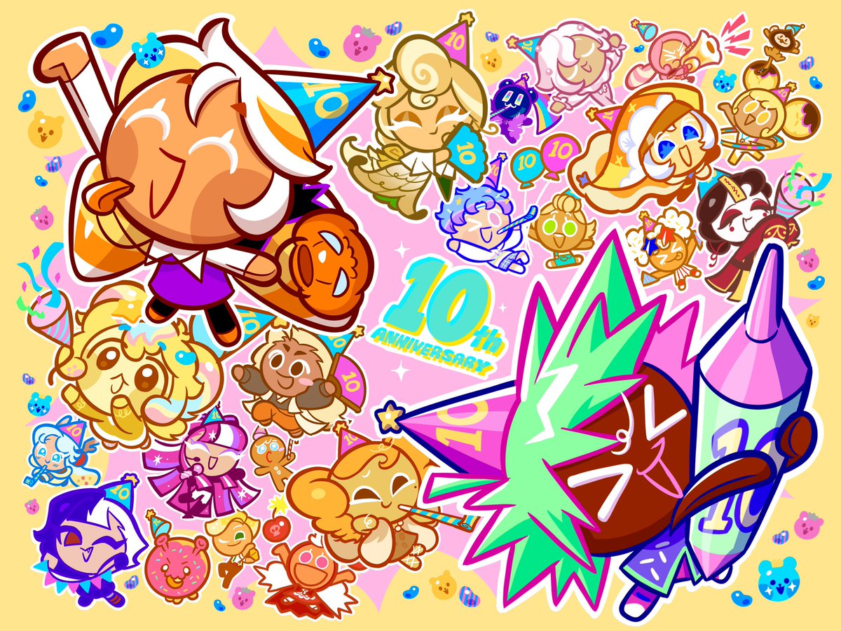 rn5522's tweet photo. 10周年おめでとうございます！本当に大好きなゲームです🍪🎉！
#クッキーラン #オーブンブレイク #クッキーランオーブンブレイク10周年ファンアートコンテスト https://t.co/3X8FMyzKvz