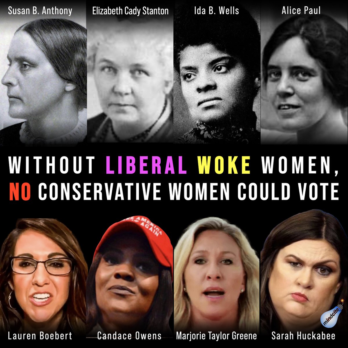 Mindcite_US's tweet photo. There is nothing conservative men hate more than conservative women finally (!) realizing one of the most self-evident truths in American history. 

Share liberally! https://t.co/IaOyHYZyci
