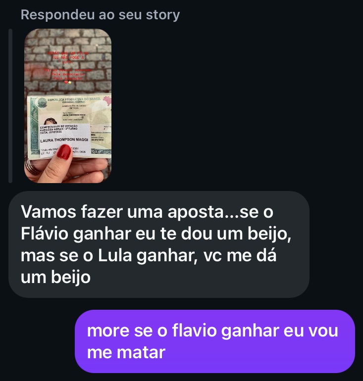 thompsonmessii's tweet photo. tao achando que ta em tempo de flertar pqp https://t.co/Hnhjn5yK20