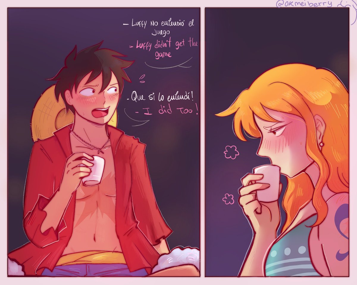 OKmeiBERRY's tweet photo. #LuNamiWeek2026 🌤🍊✨️
Dia 4: Party games
'Never Have I ever' by schnattchen91
Ay le tengo un cariño a este este fanfic, es uno de fav<33 (‘ε ’)
https://t.co/D7Ow0aAM3B
#루나미 #ナミ #ルフィ #ルナミ #ONEPIECE #luffyxnami #lunami https://t.co/34UqGWRpLA