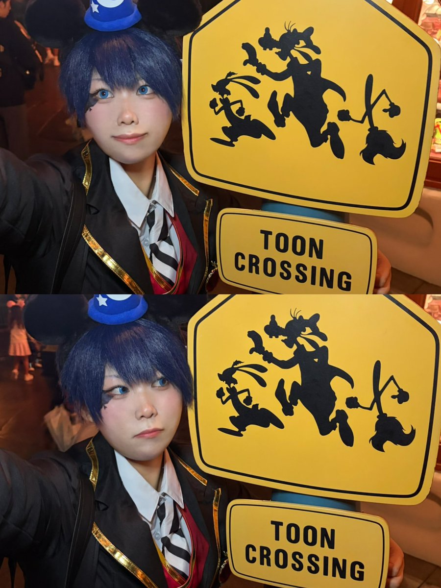 xakzjs's tweet photo. cos♠️
____なんて書いてあるんだ……？
  #Dハロ仮装2026  #Dハロツイステ仮装 https://t.co/NyiXq9V9pU