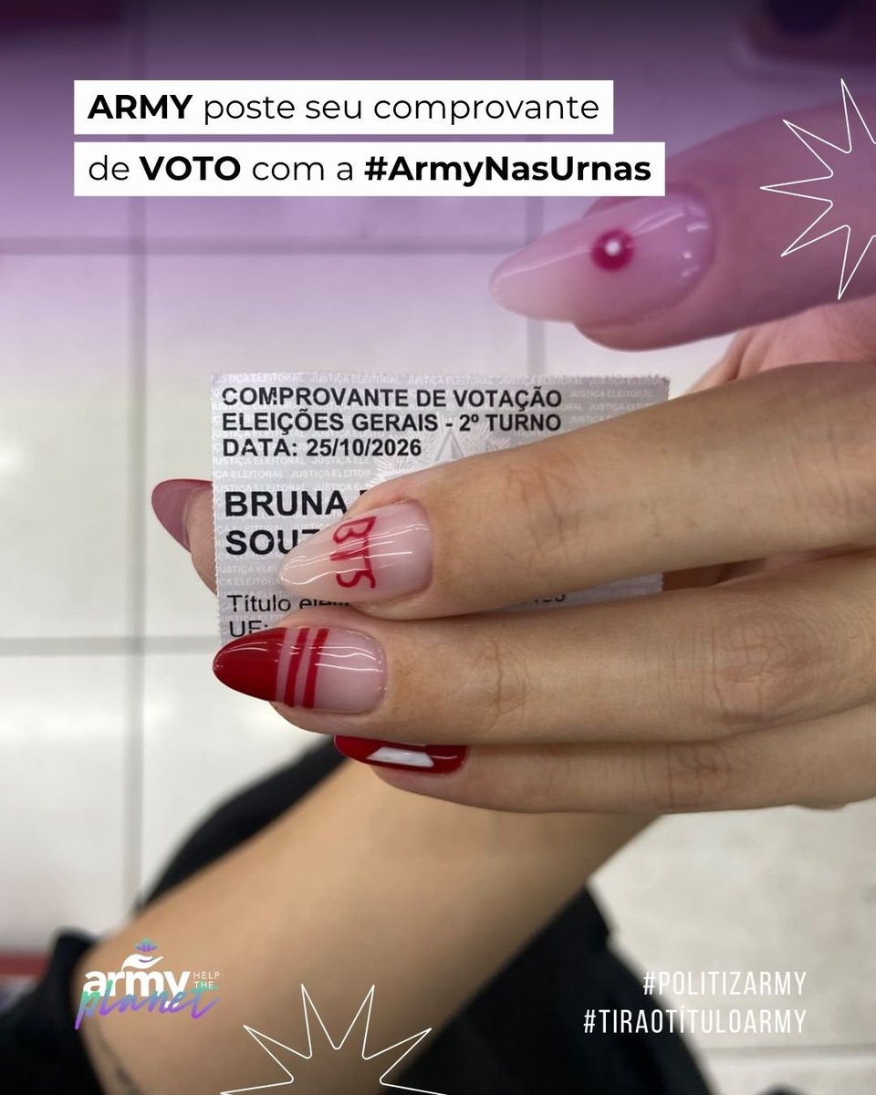 ARMY_HTP's tweet photo. ARMYs PELA DEMOCRACIA! 💜

Hoje é dia de 2° turno e é dia de exercer nossa cidadania e o direito ao voto! 🗳️

Deposite aqui a foto do seu comprovante (sempre cobrindo seus dados) e deixe ele bem guardado! ⬇️

BORA VOTAR ARMY

#ArmyFeatVotinho #ArmyNasUrnas #PolitizArmy #MeuVotoNãoÉNeutro