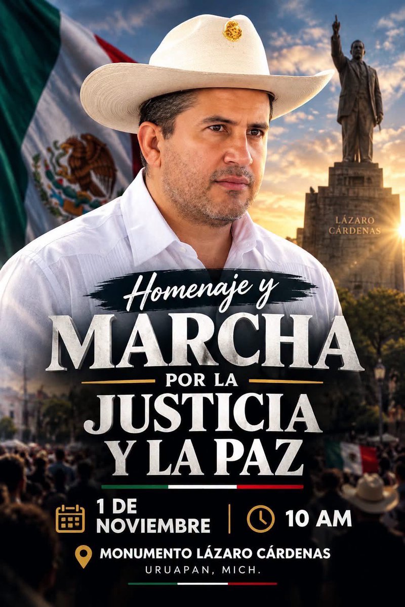 SimonLevyMx's tweet photo. Invito a todos mis pensadores a participar en el homenaje póstumo y Marcha por la Justicia que se realizará a mi hermano Carlos Manzo que en paz descanse, en honor a él, su esposa Grecia y su familia.

Mi única alianza es desde abajo y con los ciudadanos de bien y eso está en el Movimiento del Sombrero.
