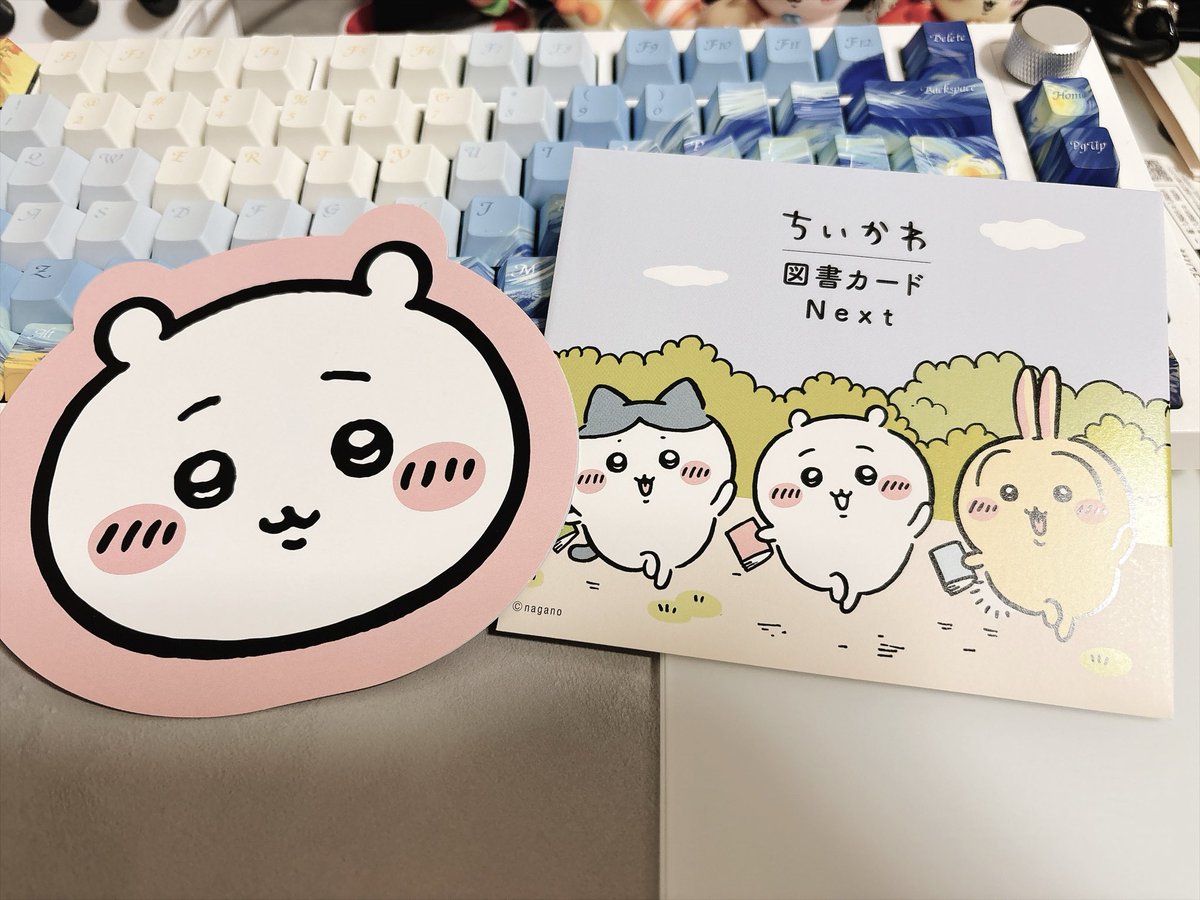 motsusakura's tweet photo. 本屋さんいったらちいかわ図書カード売ってたよかわいい⊂( ᴖ ̫ᴖ)⊃ https://t.co/lCBJWD1c7v