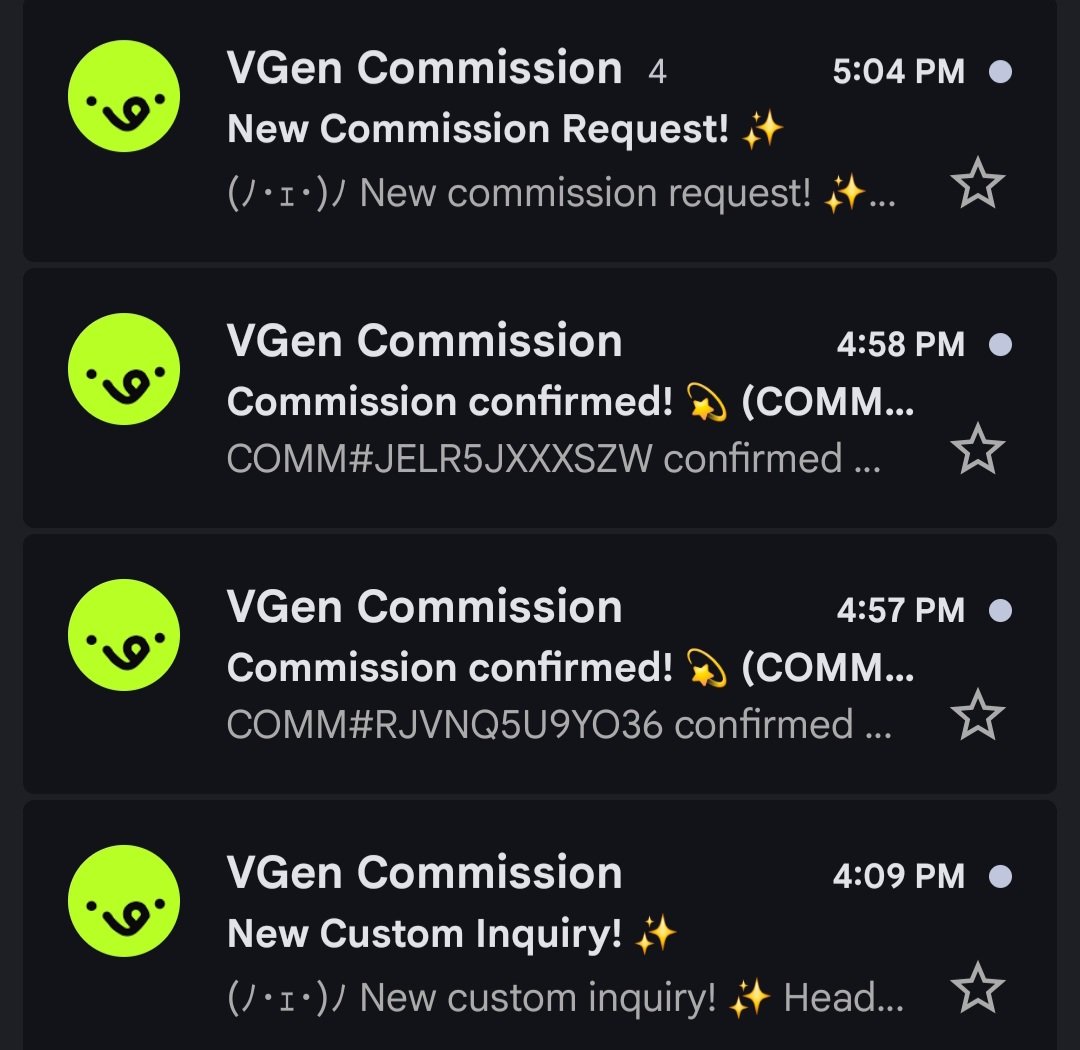 nyan_miyaya's tweet photo. This is my first time getting this much commission in a day... 

I am very happy!! ₍₍⚞(˶>ᗜ<˶)⚟⁾⁾

#artmoots #commission #vgen #VgenComm #VgenArtist https://t.co/piR7VIYlVN