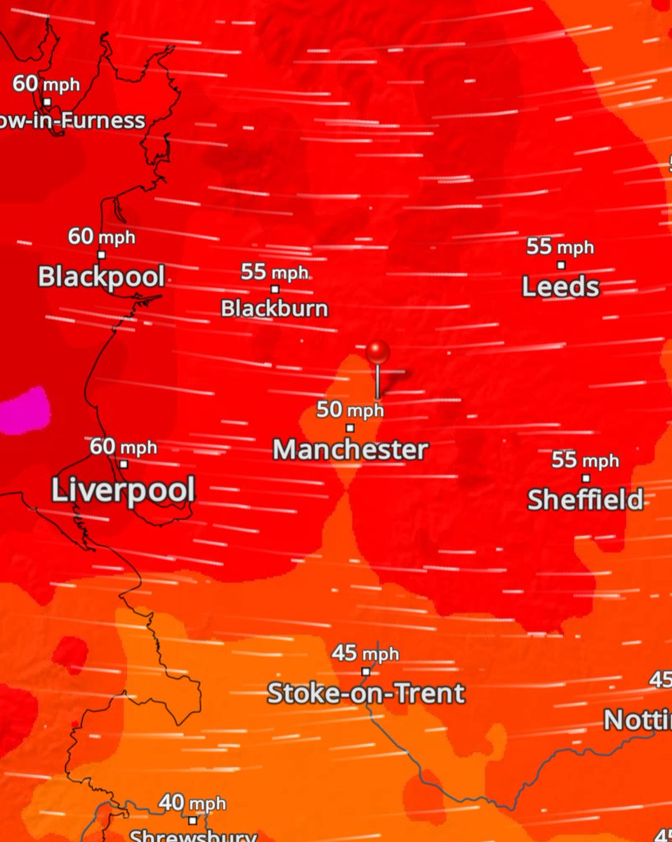 ChadWeather's tweet photo. Sunny spells &amp; some blustery showers as planned this morning but the notable feature is the wind still with 50-60mph gusts. 

The wind will begin to ease slowly from mid-afternoon onwards with gusts back to 30-40mph by this evening then fading overnight. #StormBoelo https://t.co/aMdaOriLEn