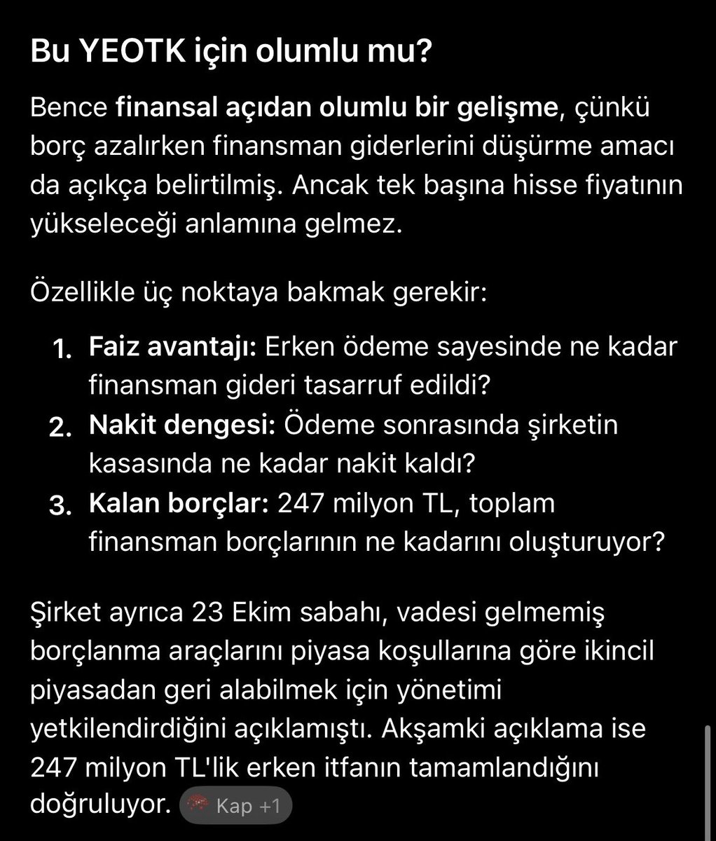 TarikBasoglu's tweet photo. #yeotk 

Patron elini cebine atmadı diye yorumlanamaz şuan elini cebine attı ve Finansman giderini bu erken borç kapaması ile düşürme tasarruf amaçlı yapılan bir hamle bu dönemde ben burdayım olarak yorumlamaktayım ❗️ https://t.co/AU1t3laJaV