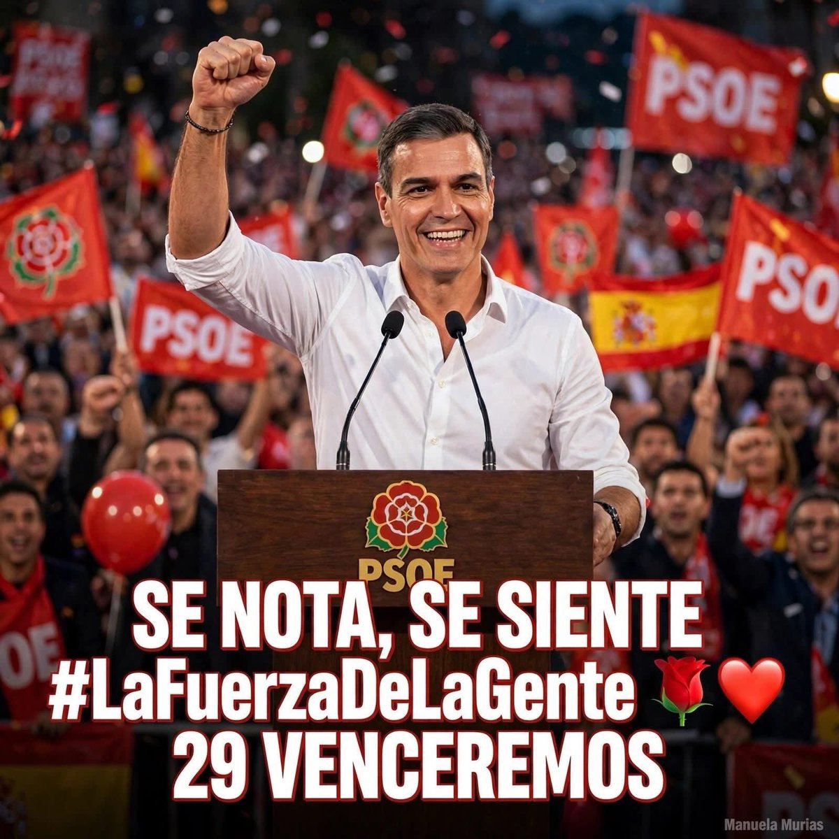 GanaElPSOE's tweet photo. #YoConPedro 🌹🌹🌹🌹🌹🌹 https://t.co/eJOINDcen9