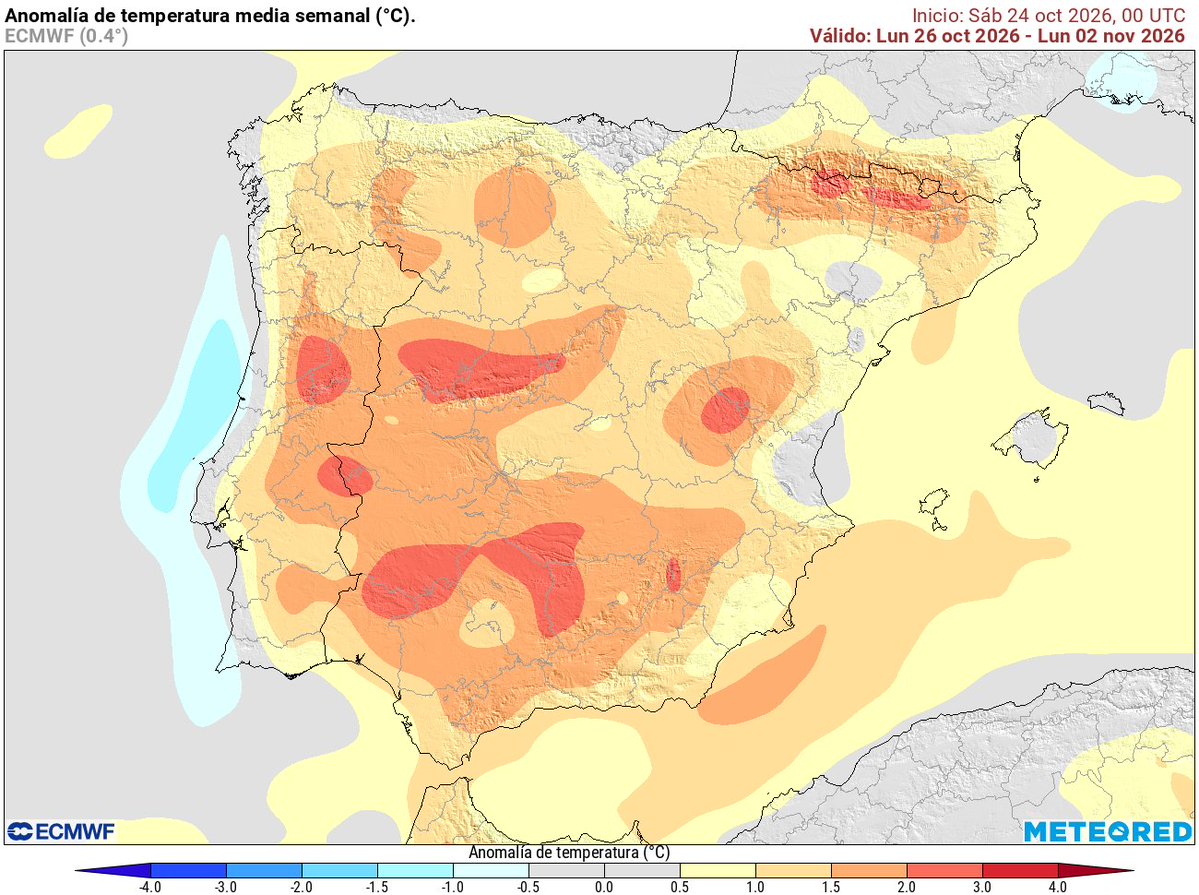 MeteoredES's tweet photo. 🌡️ Octubre se despide con temperaturas por encima de la media y lluvias escasas, aunque los mapas empiezan a mostrar posibles cambios más importantes ⛈️ a partir del 31.
https://t.co/ZU80MHfEBD https://t.co/jbS49xs4vF