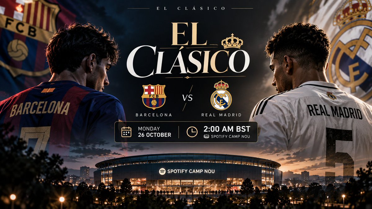 TusharDeFi's tweet photo. Who’s watching el clasico tonight?

Barcelona vs Real Madrid is going to be an absolute banger!

Which team are you supporting? 

I’m backing Barcelona. 💙❤️ https://t.co/e8JuOigJTW