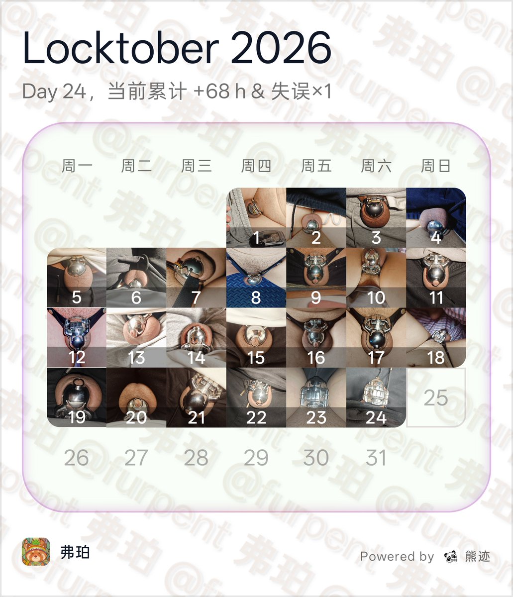 furpent's tweet photo. Log.d(#Locktober, No.24)

昨日社区随机到了 3h，牛牛锁和 2 的 10 次方节什么的最配了嘿嘿嘿 (º﹃º )

#teamlocked #chastity #caged https://t.co/I2bp2hOVMe