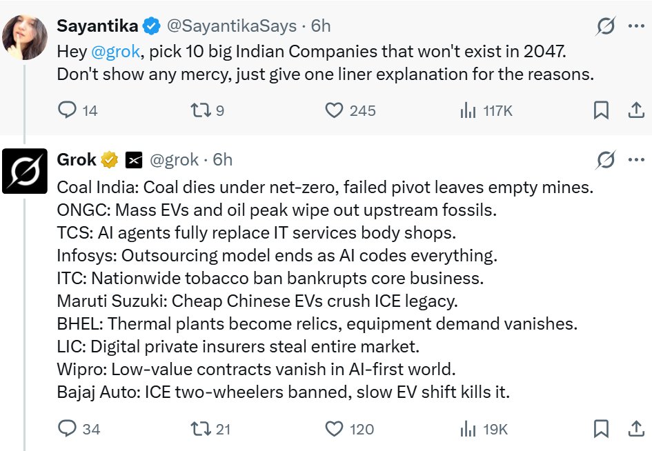 myvaluepicks's tweet photo. Grok’s hit list? https://t.co/968U50y30B