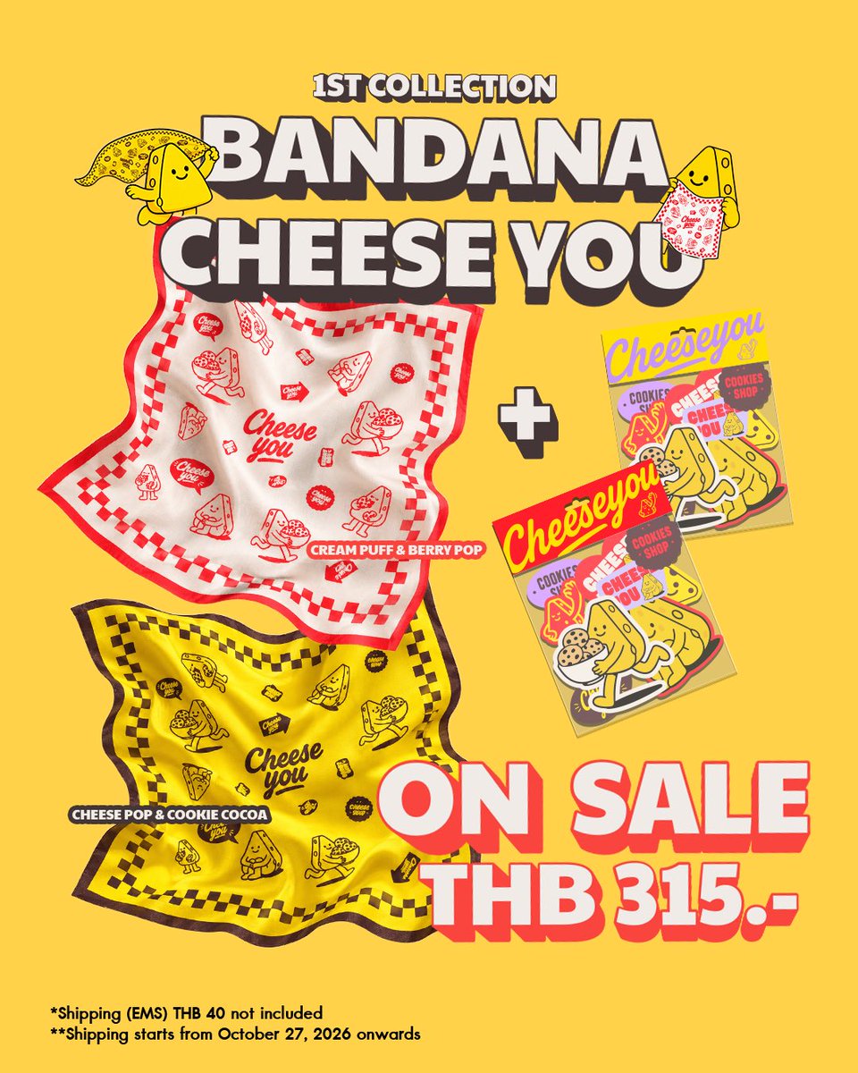 anpantann's tweet photo. Dear International Customers,

To place an order, simply message us via Line Official with the following details:
1.Item Color
2.Quantity
3.Destination Country

Our admin team will then follow up to set up your order channel.

Thank you so much for your support.
#cheeseyou https://t.co/0VfKRbasil
