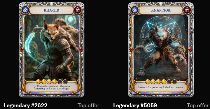 vadim_adin's tweet photo. Two beastly warriors added to the vault: Kha-Zir and Knar Nok! 
Totally obsessed with their vibe and lore. 
@Deeman_R is pure talent!
#Zargates #HeroesofValdir https://t.co/MVtxKsk9GH