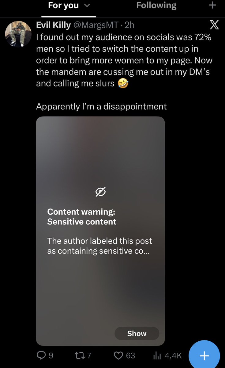 1aaabdi's tweet photo. The algorithm told me this isn’t you so much that they flagged it sensitive 😭😭 https://t.co/AL9y2ZR0Ip