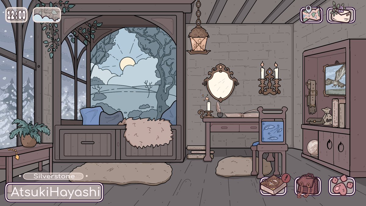 fruo_fruo's tweet photo. Snowy day in the tower room..
-would u nap on the fur fluffy rug here?
commission for: AtsukiHayashi
- - - - -
#backgroundart #snowyart #vtuberoom https://t.co/RFozx4ND8B