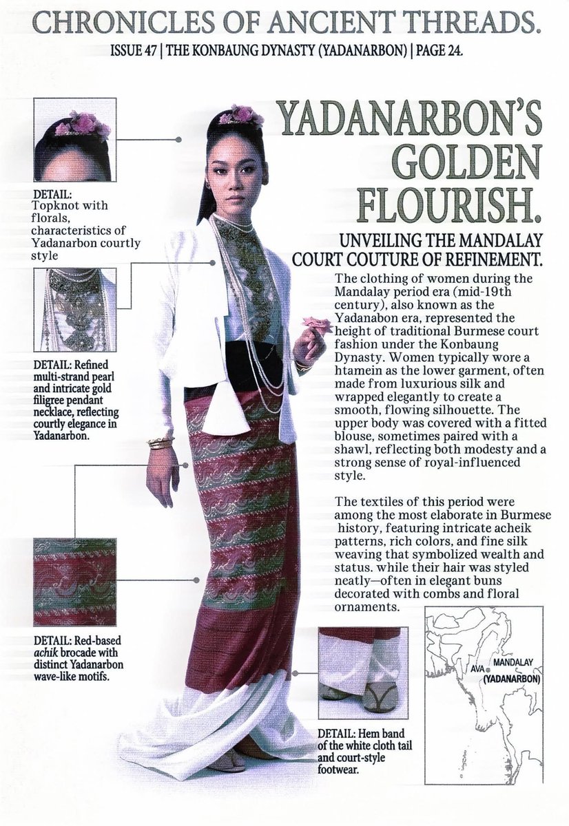 cloudypotato55's tweet photo. @Vanazia @mp_da5 Lanna was conquered by Myanmar (1558-1775) during Taungoo period (1510-1752) the attire they used in series are from later Konbaung period, YadanaBon Era (1853-1855) way after Taungoo. so logically "Myanmar influence" doesn't make any sense.
You can speak in eng, we all can read. https://t.co/UpOuIX9OU0