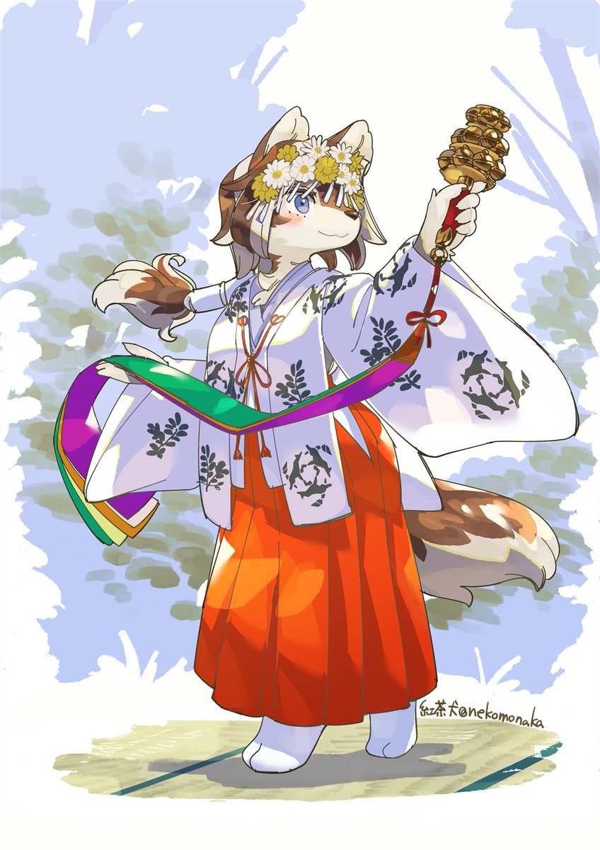 nekomonaka's tweet photo. おおか巫女舞🐺 https://t.co/2gPP4cfvR1